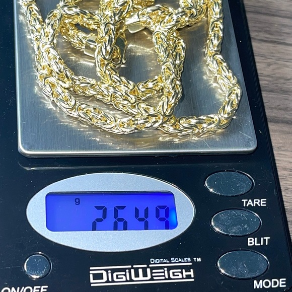 Mens solid Byzantine chain is back! Not hollow! Beautiful luxury chain for men - Picture 5 of 7